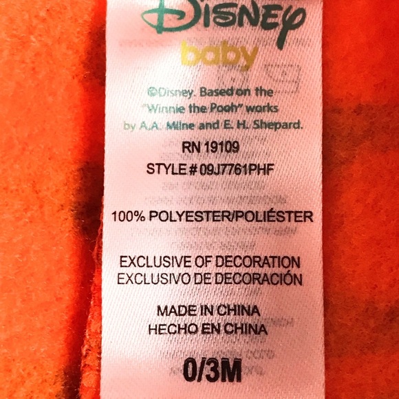 NWT Tigger Long Sleeve Top & Footed Bottoms Set - Picture 4 of 10